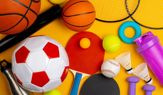 Ballons et raquettes de sport