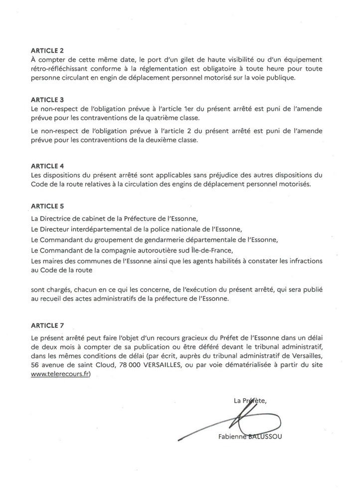 Arrêté préfectoral