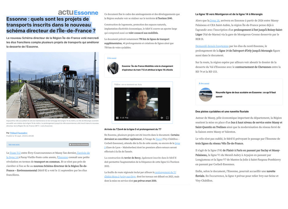 Article de Actu Essonne Article de Actu Essonne