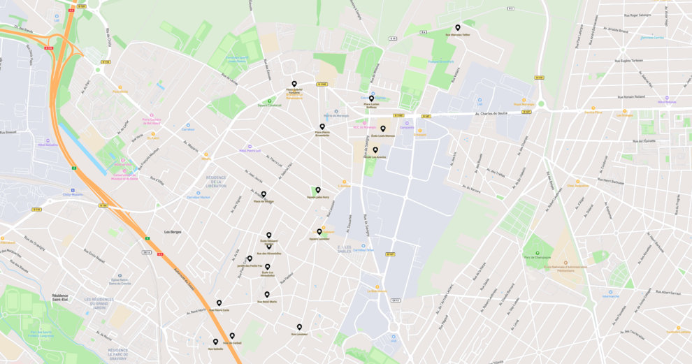 Plan des bacs à sel