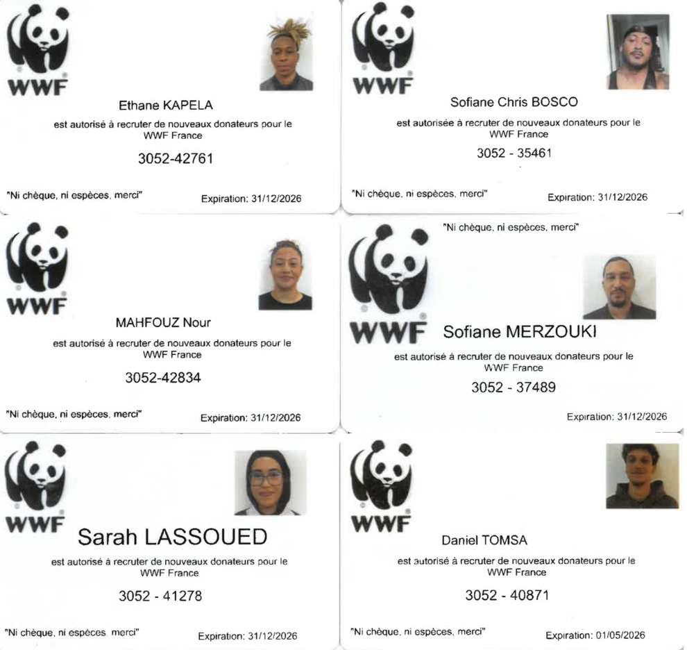 Démarcheurs WWF