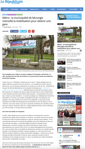 L'article du Parisien (14/04/2023) L'article du Parisien (14/04/2023)
