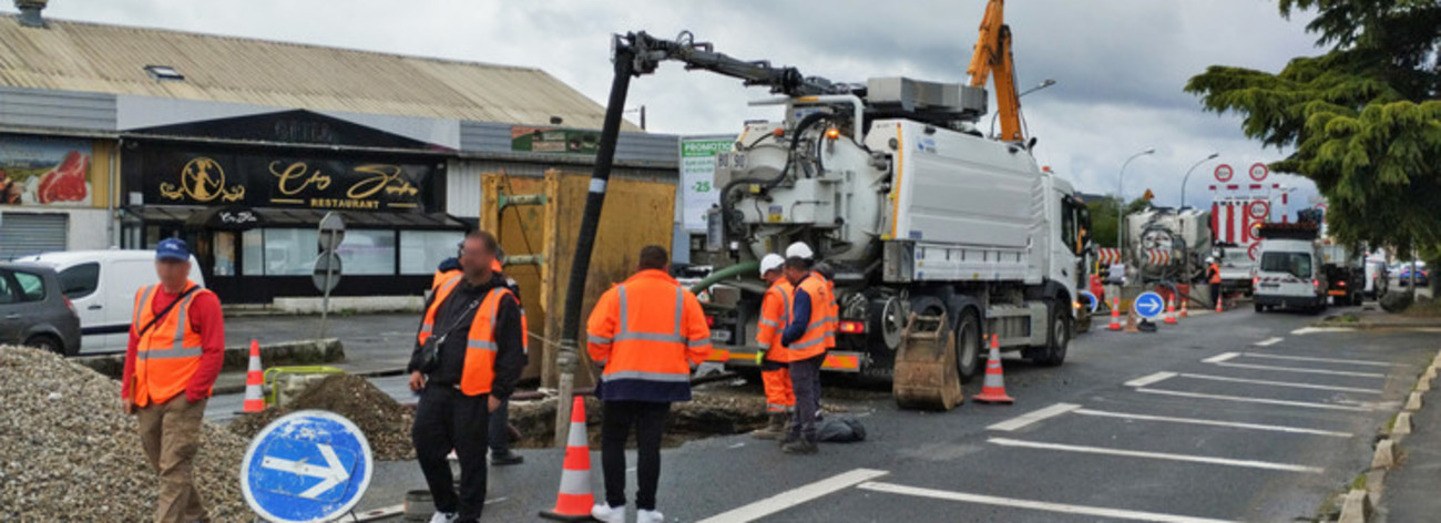 Rupture canalisation Avenue Charles de Gaulle