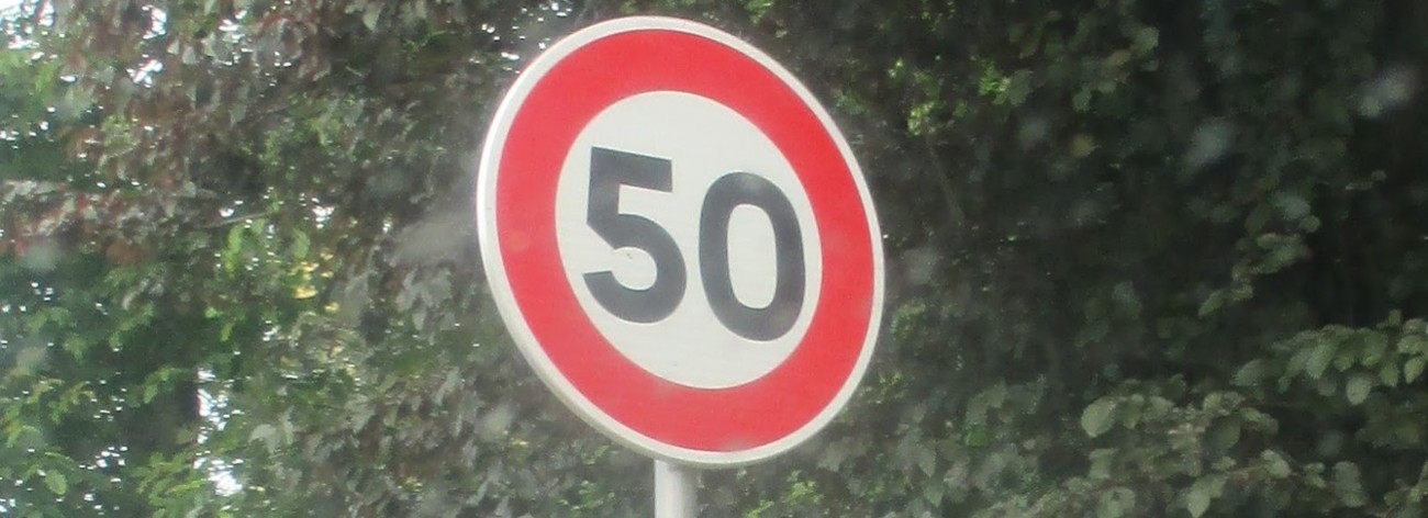 Panneau vitesse 50km