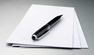 Stylo sur du papier